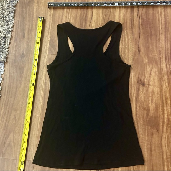 INC International Concepts Black Tank with Silver Embellished Heart - Picture 5 of 7